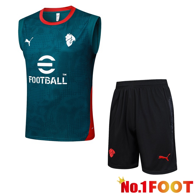 AC Milan Gilet Soccer + Shorts Green 2025/2026