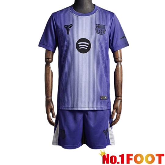 Barcelona Kids Goalkeeper Soccer Jersey Purple 2025/2026
