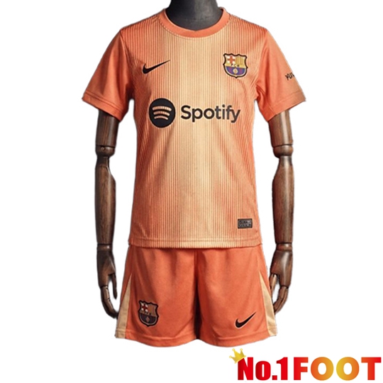Barcelona Kids Goalkeeper Soccer Jersey Orange 2025/2026