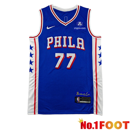 Philadelphia 76ers (EDGECOMBE #77) Jersey 2025/26 Blue/White/Red