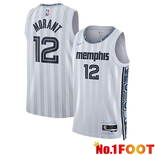 Memphis Grizzlies (MORANT #12) Jersey 2025/26 White