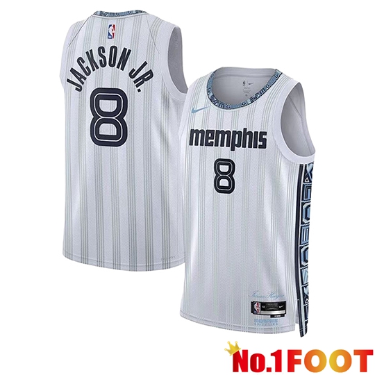 Memphis Grizzlies (JACKSON JR. #8) Jersey 2025/26 White