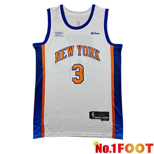 New York Knicks (HART #3) Jersey 2025/26 White/Blue/Orange