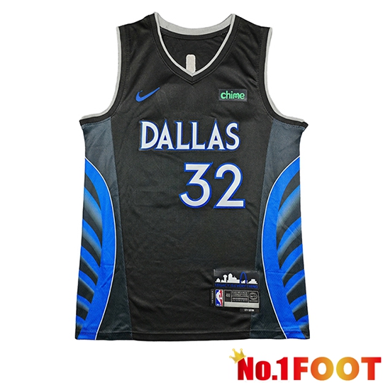 Dallas Mavericks (FLAGG #32) Jersey 2025/26 Black/Blue -02