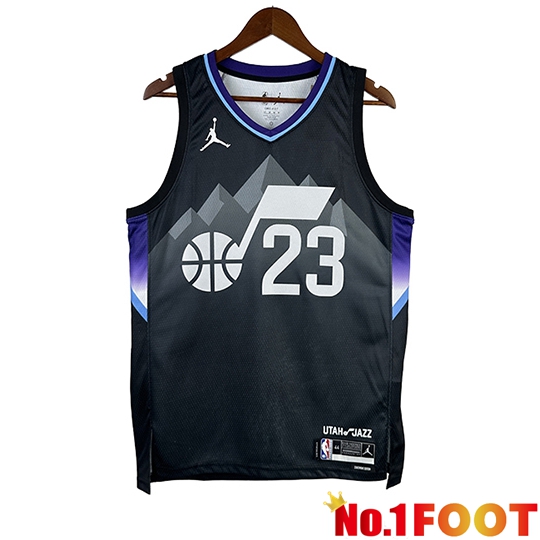 Utah Jazz (MARKKANEN #23) Jersey 2025/26 Black/Grey/Purple
