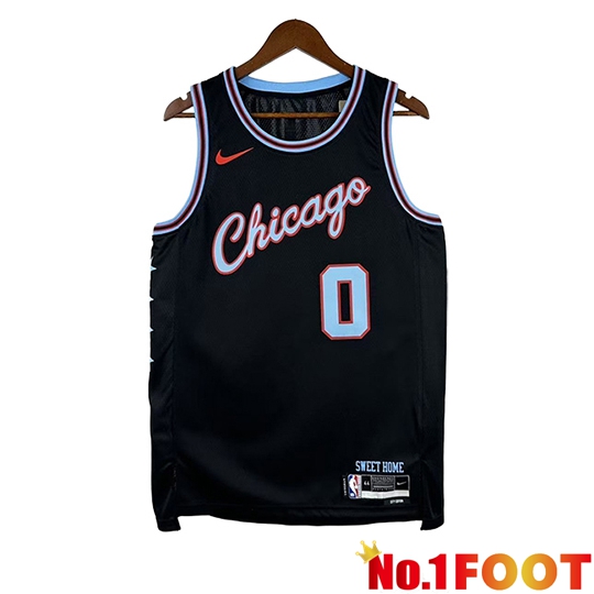 Chicago Bulls (WHITE #0) Jersey 2025/26 Black/Blue