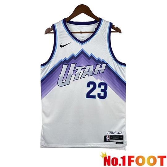 Utah Jazz (MARKKANEN #23) Jersey 2025/26 White/Purple