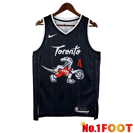 Toronto Raptors (BARNES #4) Jersey 2025/26 Black/White