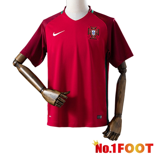 Portugal Retro Home Soccer Jersey 2018