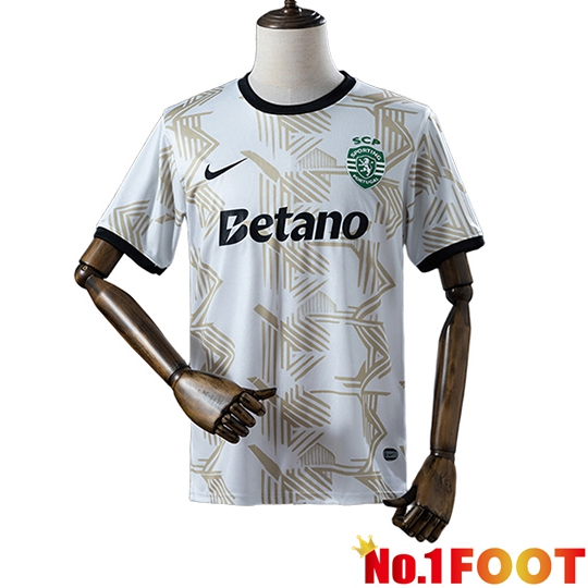Sporting SCP Soccer Jersey Special Edition White/Yellow 2025/2026