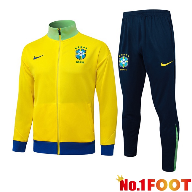 Brazil kit Training Tracksuit - Training Jacket Yellow 2025/2026