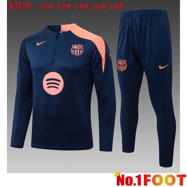 FC Barcelona Kids Training Jacket Hoodie Training Tracksuit Blue Royal 2025/2026