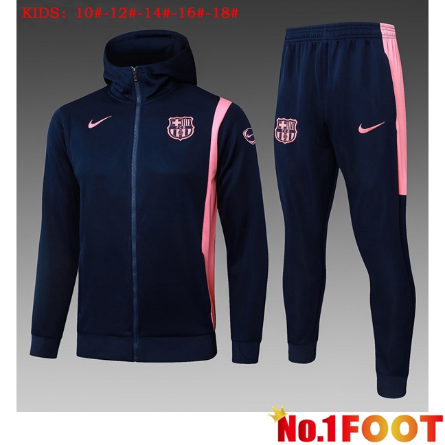 FC Barcelona Kids Training Jacket Hoodie Training Tracksuit Blue Royal 2025/2026