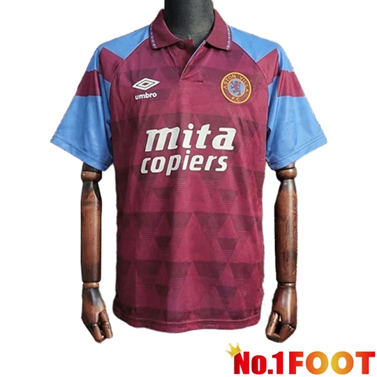 Aston Villa Retro Soccer Jersey Home Soccer Jersey 1998