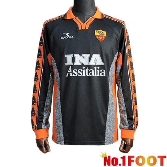 AS Rome Retro Soccer Jersey Kids Third Soccer Jersey Long sleeve 1999/2000