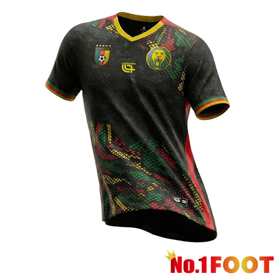 Cameroon Afcon Soccer Jersey Special Edition Black 2025