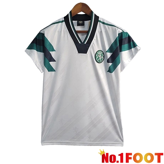 Sporting CP Retro Soccer Jersey White 1990