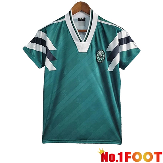 Sporting CP Retro Soccer Jersey Green 1990