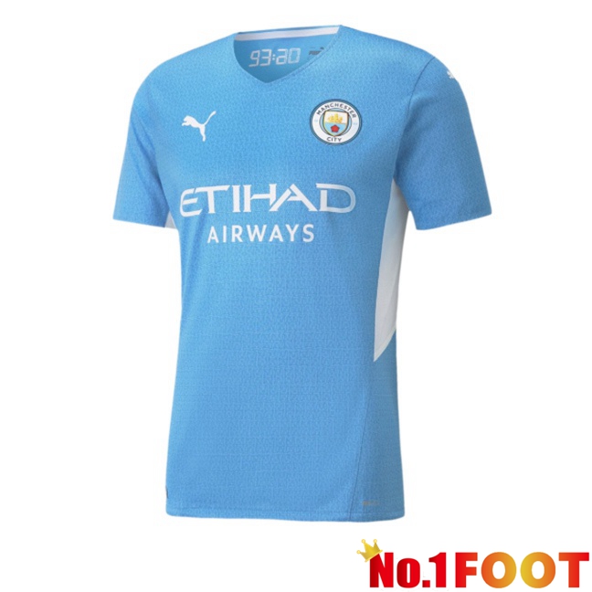 Manchester City Retro Home Soccer Jersey Blue 2021-2022