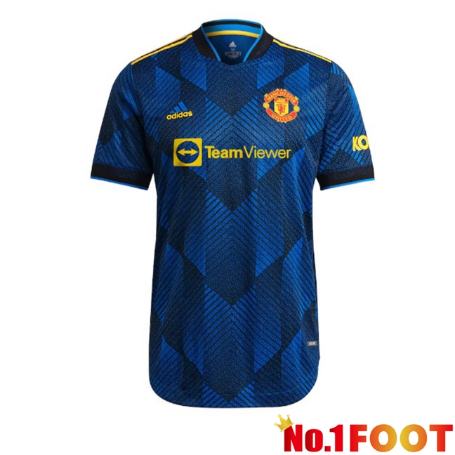 Manchester United Retro Third Soccer Jersey Blue 2021-2022