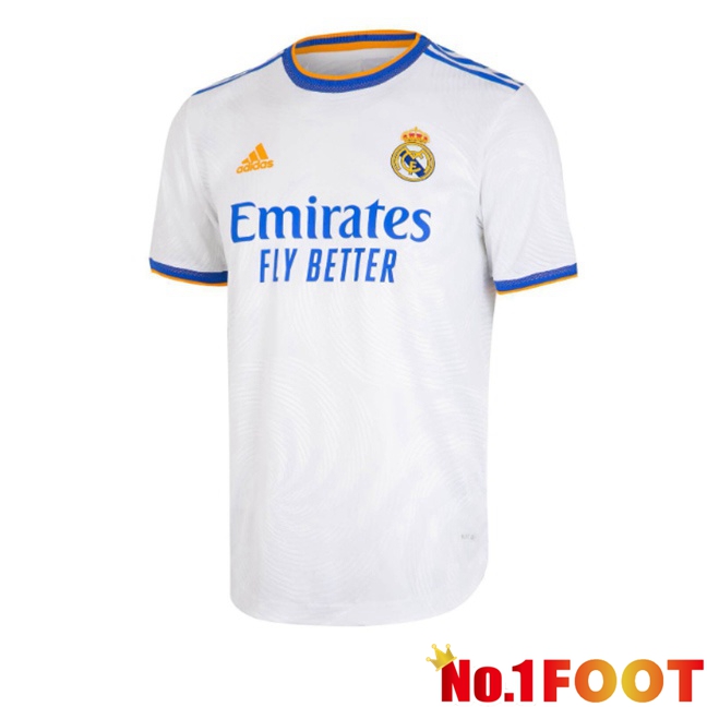 Real Madrid Retro Home Soccer Jersey White 2021-2022