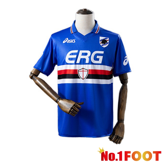 UC Sampdoria Retro Home Soccer Jersey Blue 2003-2004