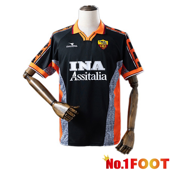 AS Rome Retro Third Soccer Jersey Black 1998-1999