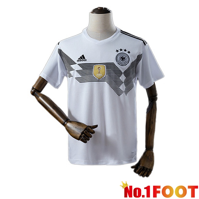 Germany Retro Home Soccer Jersey White 2018 World Cup