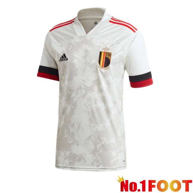 Belgium Retro Away Soccer Jersey White 2020