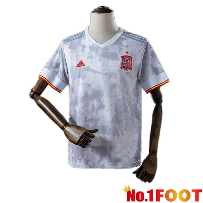 Spain Retro Away Soccer Jersey White 2020