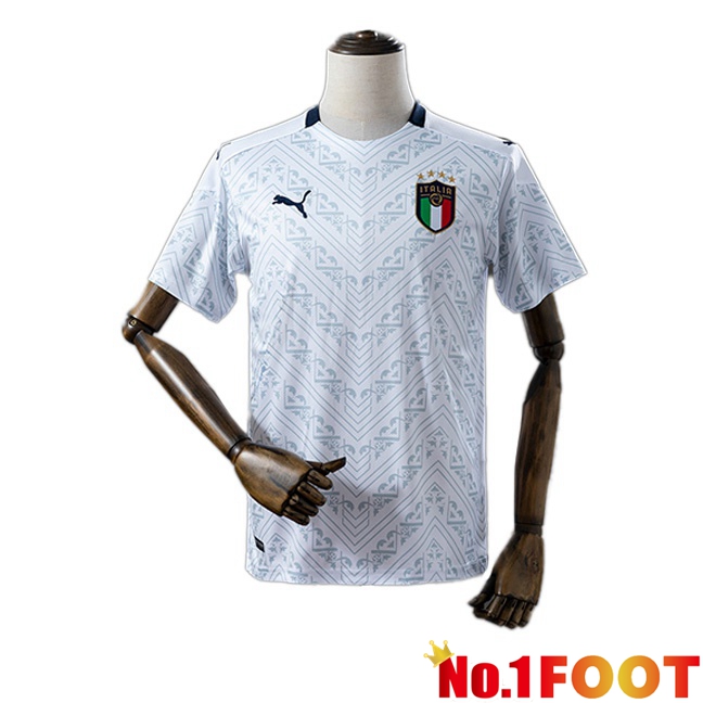 Italy Retro Away Soccer Jersey White 2020