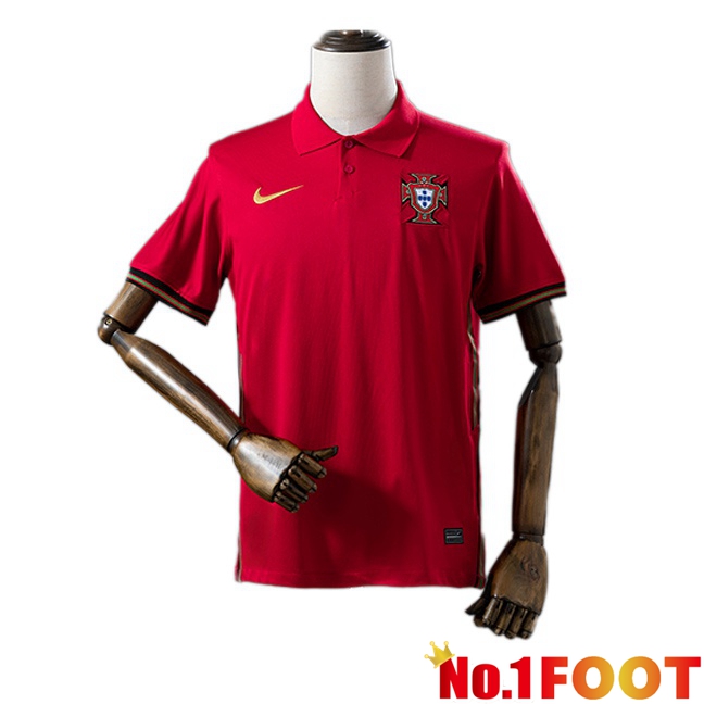 Portugal Retro Home Soccer Jersey Red 2020