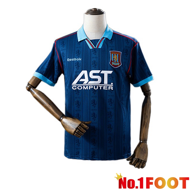Aston Villa Retro Away Soccer Jersey Blue 1995-1996