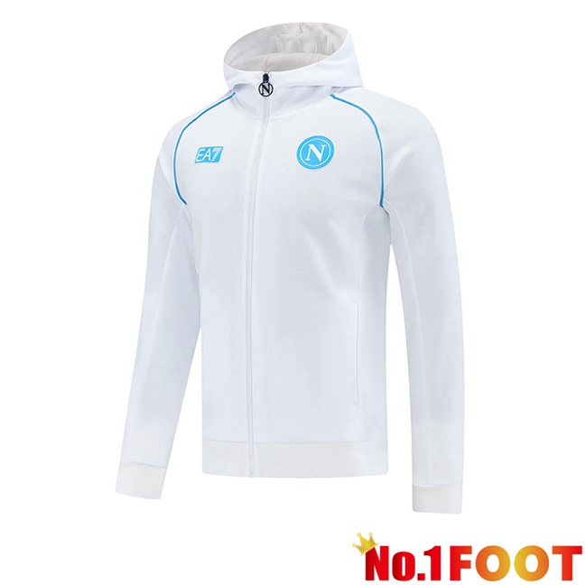 SSC Napoli Training Sweatshirt Hoodie White 2025/2026
