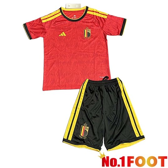 Belgium Kids Home Soccer Jersey Soccer World Cup 2026