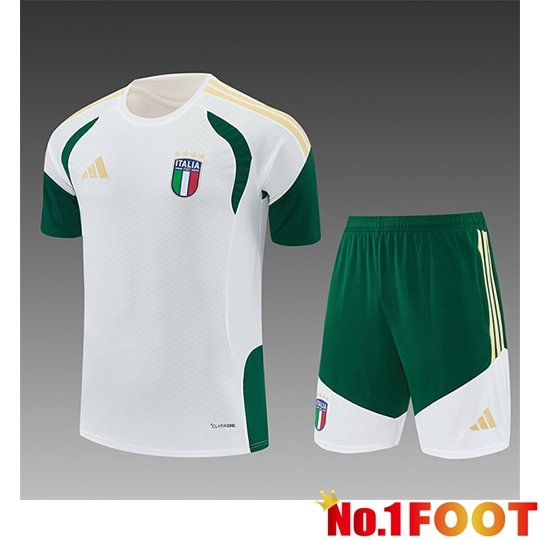Italy Kids kit Training T-Shirt White/Green/Yellow 2025/2026