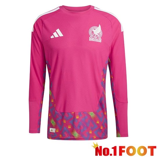Mexico Long sleeve Goalkeeper Soccer Jersey Pink 2026/2027