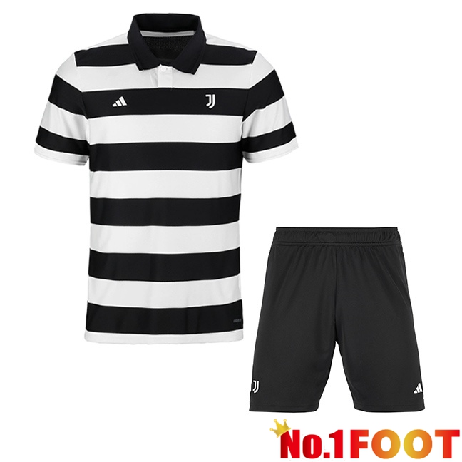 Juventus Kids Fourth Soccer Jersey Black White 2025/2026