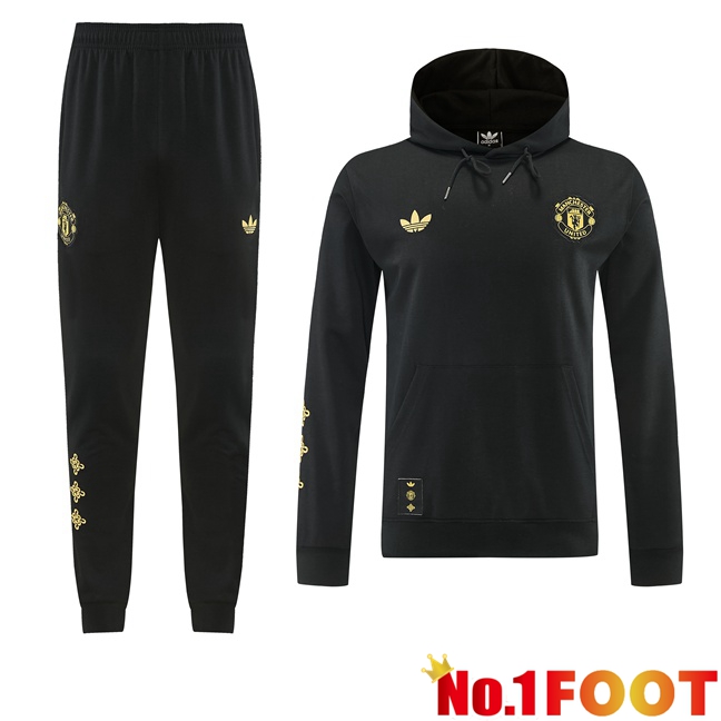 Manchester United Training Tracksuit Sweatshirt Hoodie Black 2026/2027
