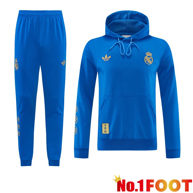 Real Madrid Training Tracksuit Sweatshirt Hoodie Blue 2026/2027