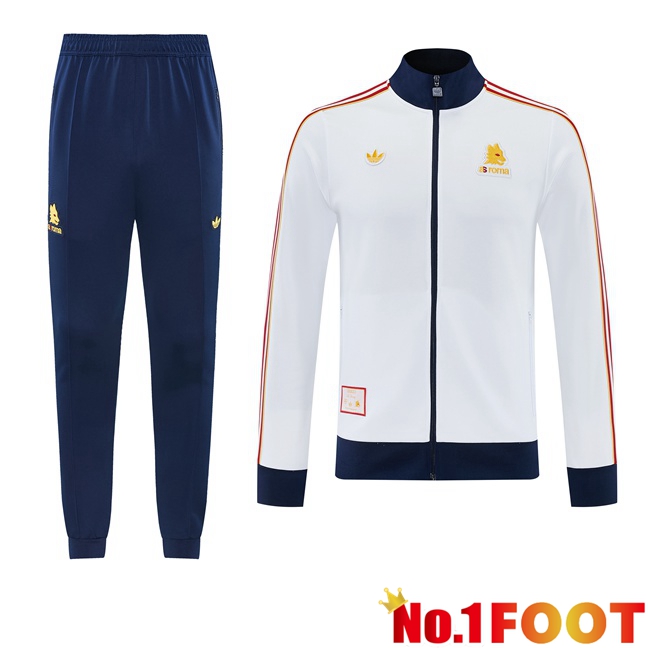 AS Rome kit Training Jacket Suit White 2026/2027