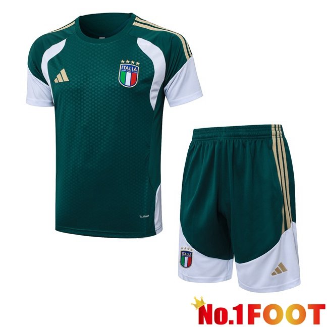 Italy kit Training T Shirt + Shorts Green 2026/2027
