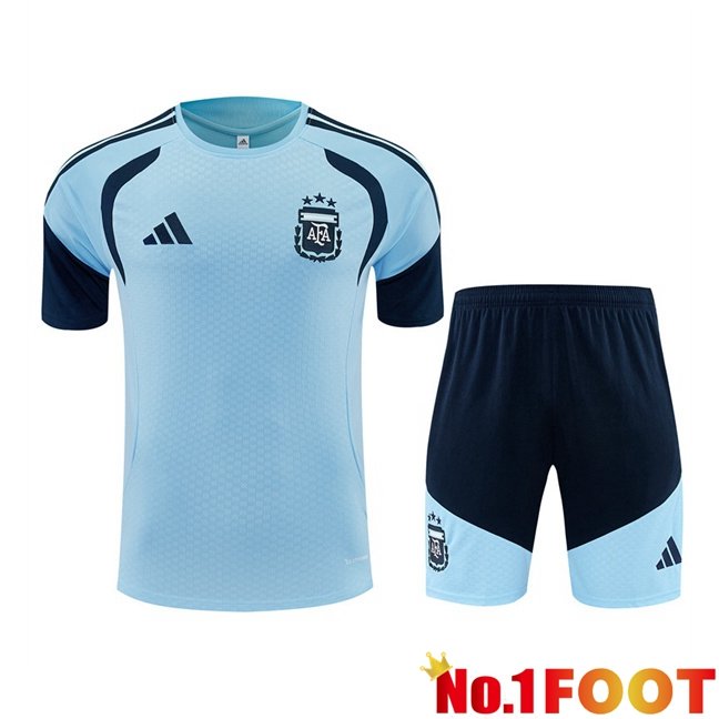 Argentina kit Training T Shirt + Shorts Blue 2026/2027