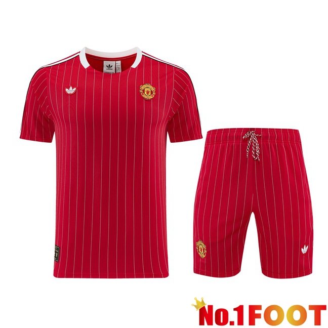 Manchester United kit Training T Shirt + Shorts Red 2026/2027