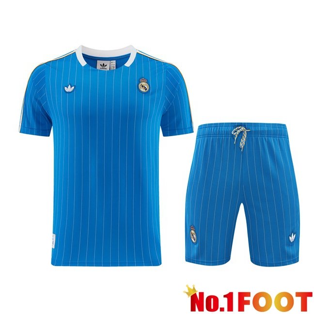 Real Madrid kit Training T Shirt + Shorts Blue 2026/2027