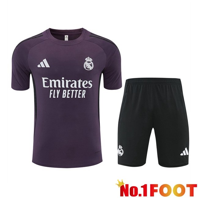 Real Madrid kit Training T Shirt + Shorts Purple 2026/2027