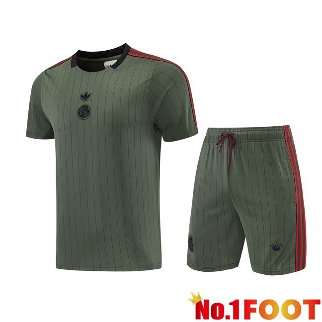 Bayern Munich kit Training T Shirt + Shorts Green 2026/2027