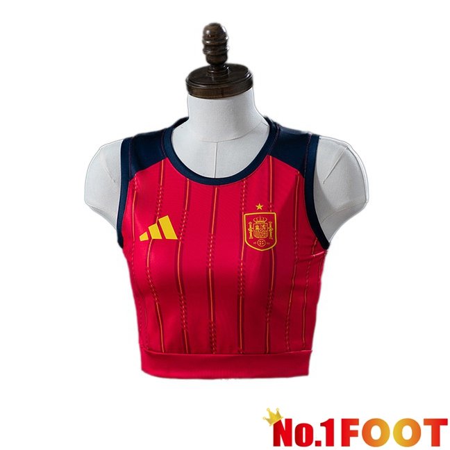 Spain Court Women Home Soccer Jersey Red 2026/2027