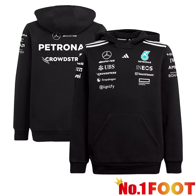 Formule 1 Mercedes-AMG Training Sweatshirt Hoodie Black 2025/2026