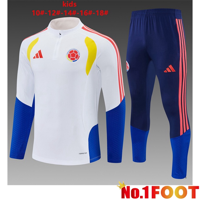 Colombia Kids kit Training Tracksuit White 2026/2027
